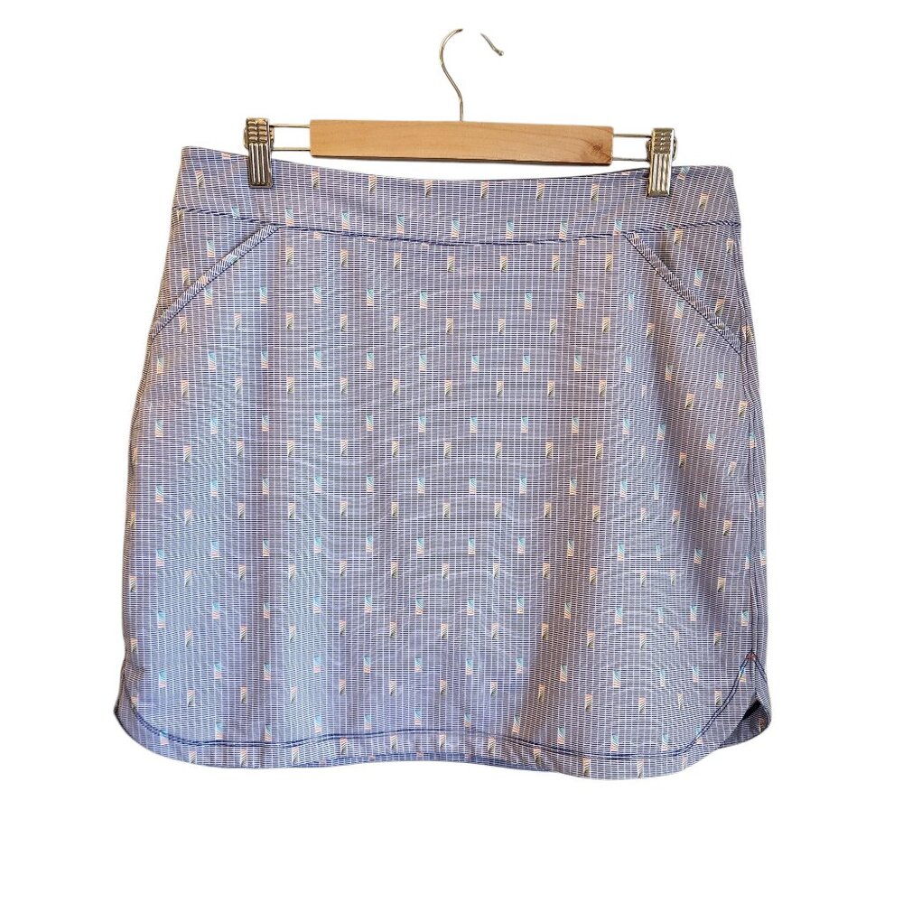 Peter Millar Skort Women's XL Blue Skirt Built in Shorts Pockets Golf Athletic